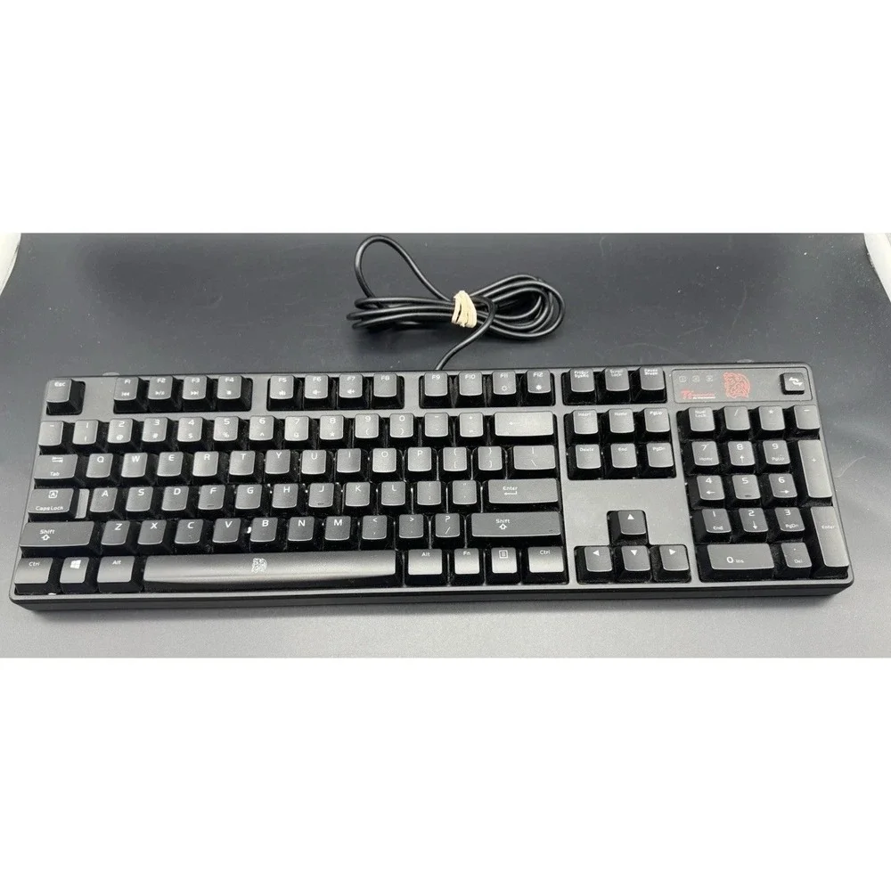 Thermaltake TT eSPORTS Poseidon Gaming Keyboard Blue LEDs Blue Kalih AS IS PARTS